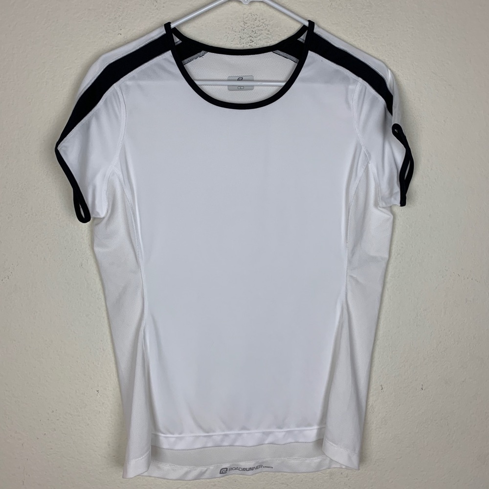 Roadrunner- White Exercise Shirt size Large